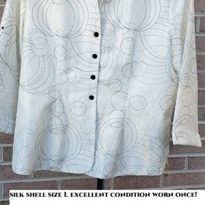 Silk Jacket, large off white